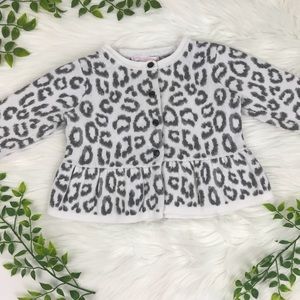 Janie and Jack leopard cardigan 12-18 months
